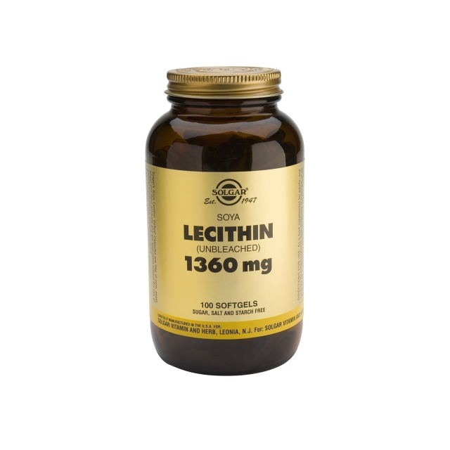 Solgar Lecithin 1360mg 100 μαλακές κάψουλες 