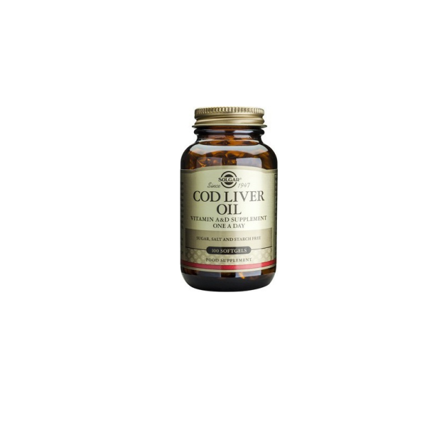 Solgar Cod Liver Oil 100 μαλακές κάψουλες