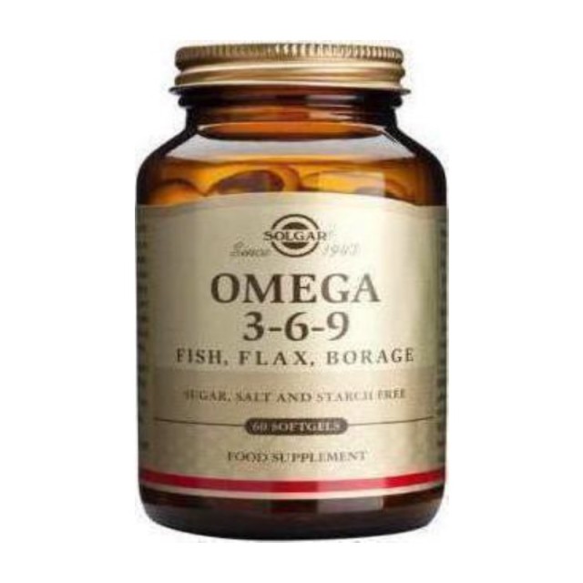 Solgar Omega 3-6-9 .  60 softgels .Συμπλήρωμα διατροφής.