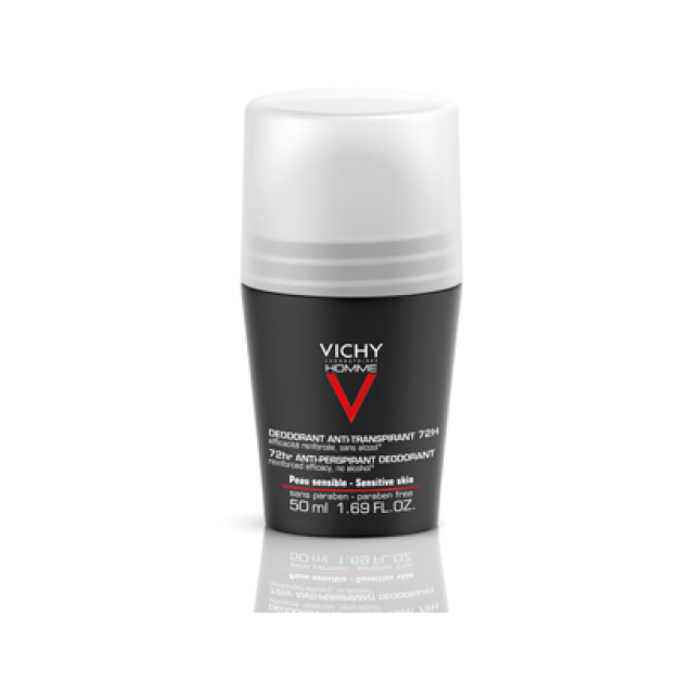 Vichy Homme Deodorant Anti-Transpirant Roll-On 72h 50ml